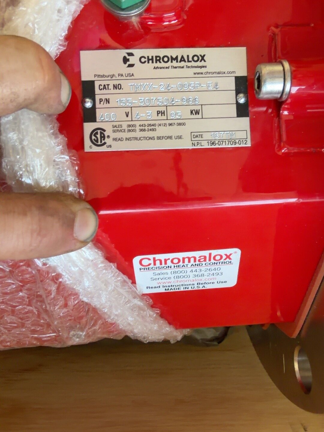 Chromalox Flanged immersion heater thumbnail 3