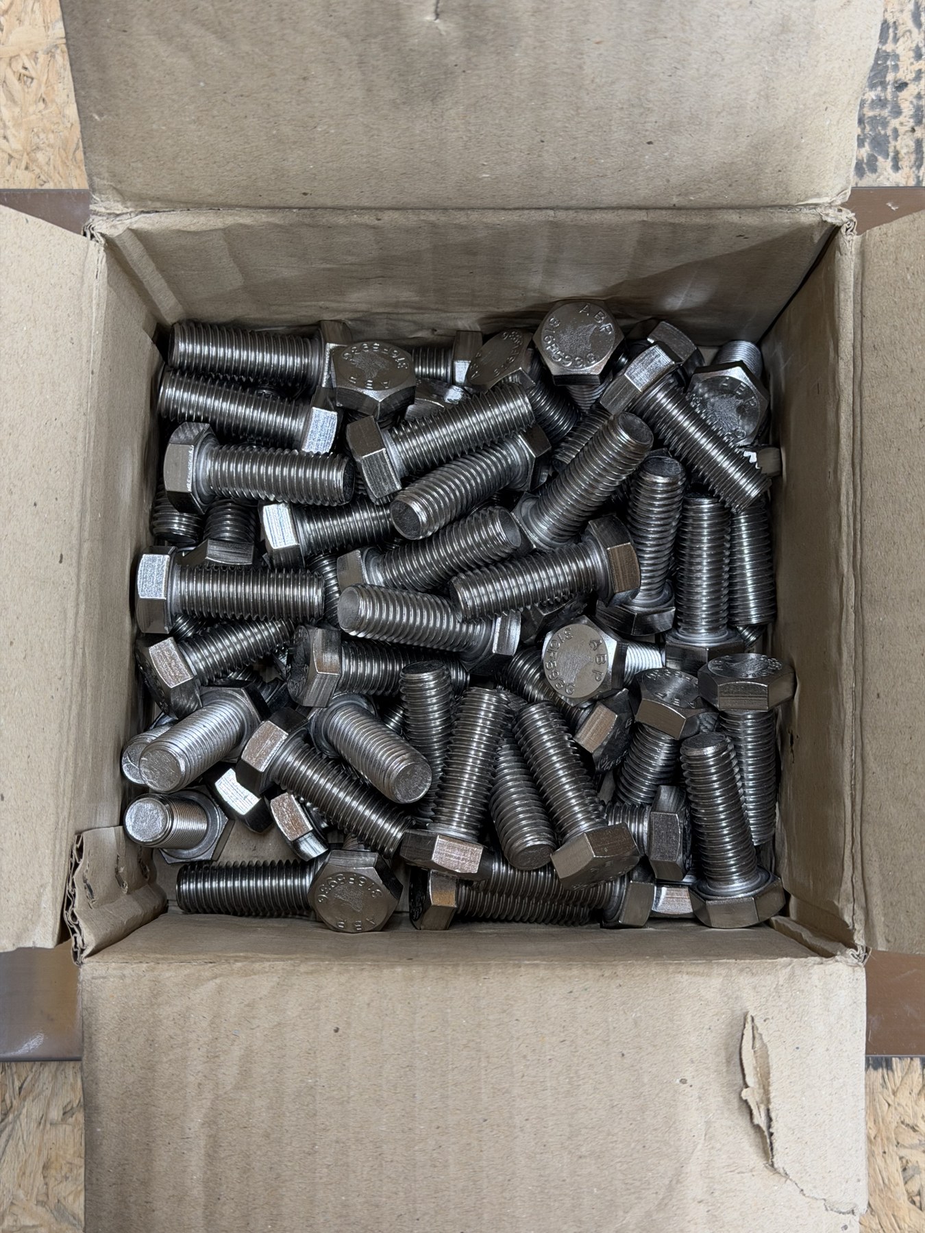 316 Stainless Steel 5/8-inch x 1-3/4-inch Hex Cap Screws — Box of 72