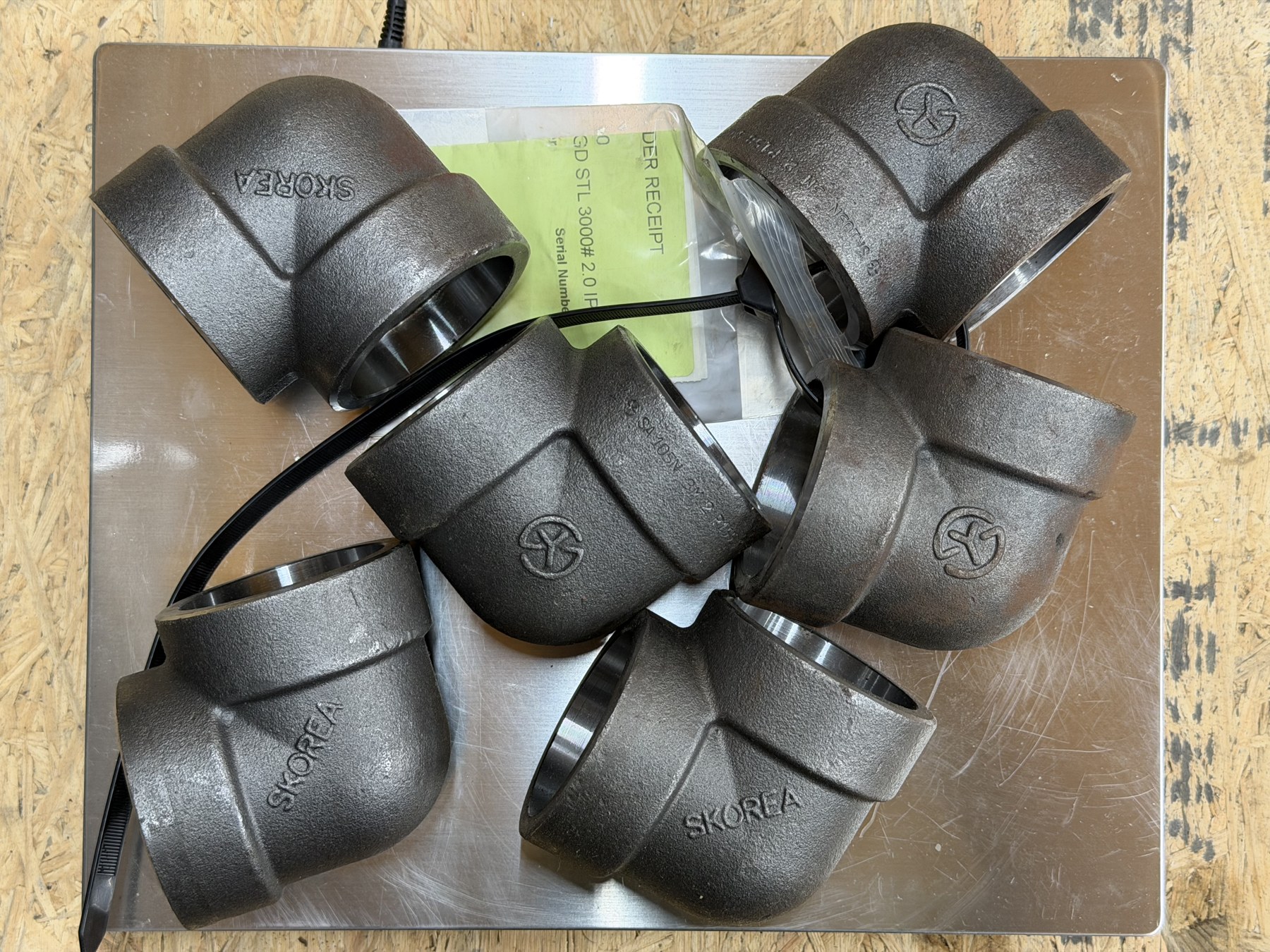 2-inch Forged Steel 90° Socket-Weld Elbow — Class 3000